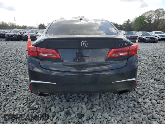 2019 Acura TLX Advance with VIN 19UUB2F86KA002693, listed as a Copart auction lot 52086385 with 107,284 mi miles and Salvage title. Bid and sale history available at DreamBid. Image 6.