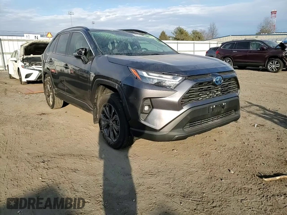 2024 Toyota RAV4 Hybrid XLE Premium with VIN 4T3B6RFV9RU155329, listed as a Copart auction lot 46131295 with 47,961 mi miles and Salvage Title. Bid and sale history available at DreamBid. Image 12.