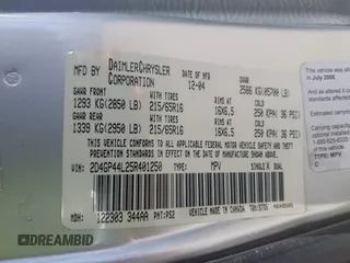 2005 Dodge Caravan SXT с VIN 2D4GP44L25R401250, выставлен на аукционе IAAI как лот 42544407 с пробегом 91 835 миль миль и . История ставок и продаж доступна на DreamBid. Изображение 9.