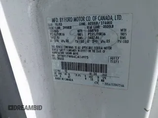 2004 Ford F-150 XL с VIN 2FTRF17W84CA14975, выставлен на аукционе IAAI как лот 42392138 с пробегом 121 799 миль миль и . История ставок и продаж доступна на DreamBid. Изображение 9.