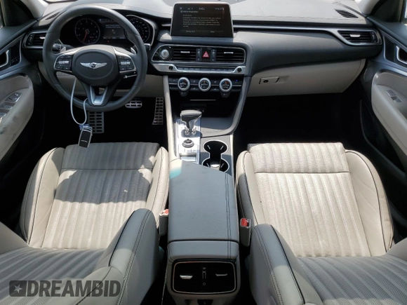 2019 Genesis G70 Advanced with VIN KMTG74LE9KU032645, listed as a Copart auction lot 61433474 with 60,440 mi miles and Salvage Title. Bid and sale history available at DreamBid. Image 8.