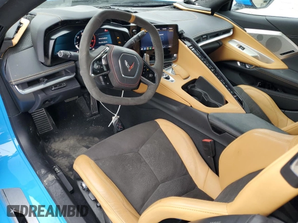 2021 Chevrolet Corvette 2LT with VIN 1G1YB2D48M5122614, listed as a Copart auction lot 55322505 with 14,736 mi miles and Salvage Title. Bid and sale history available at carsss.com. Image 8.
