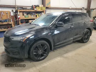 2019 Acura RDX w/A-Spec Pkg with VIN 5J8TC2H64KL802062, listed as a Copart auction lot 49971105 with 0 mi miles and Salvage Title. Bid and sale history available at carsss.com. Image 1.