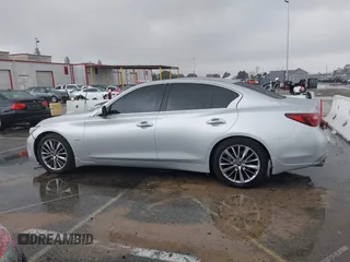 2018 Infiniti Q50 Luxe with VIN JN1EV7AP9JM362191, listed as a IAAI auction lot 41777017 with 80,394 mi miles and . Bid and sale history available at carsss.com. Image 14.