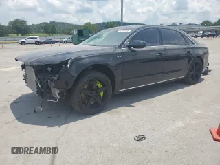 2013 Audi A8 6.3L with VIN WAUR4AFD1DN010893, listed as a Copart auction lot 62693655 with 115,085 mi miles and Salvage title. Bid and sale history available at DreamBid. Image 1.