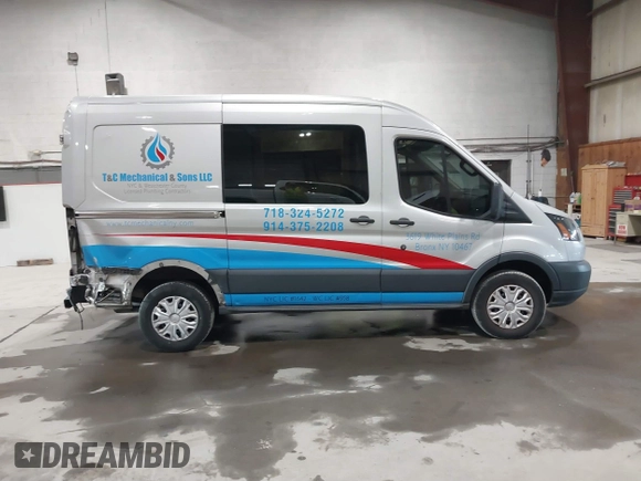 2015 Ford Transit Cargo with VIN 1FTNR1CM6FKA19083, listed as a IAAI auction lot 41790045 with 56,762 mi miles and . Bid and sale history available at carsss.com. Image 13.
