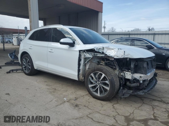2021 Audi Q5 Premium with VIN WA1AAAFY0M2032763, listed as a Copart auction lot 50742395 with 50,511 mi miles and Salvage Title. Bid and sale history available at carsss.com. Image 4.