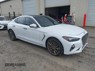 2019 Genesis G70 Dynamic with VIN KMTG34LE9KU027098, listed as a IAAI auction lot 41058372 with 71,732 mi miles and . Bid and sale history available at DreamBid. Image 1.