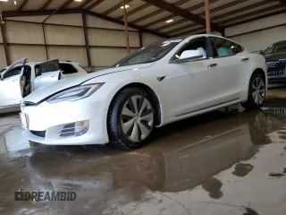 2020 Tesla Model S Long Range with VIN 5YJSA1E28LF411058, listed as a Copart auction lot 47823815 with 96,797 mi miles and Salvage Title. Bid and sale history available at carsss.com. Image 1.