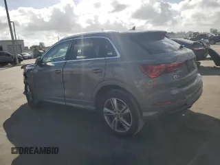 2020 Audi Q3 S line Premium with VIN WA1DECF37L1052630, listed as a Copart auction lot 45125555 with 57,910 mi miles and Non Repairable. Bid and sale history available at carsss.com. Image 2.