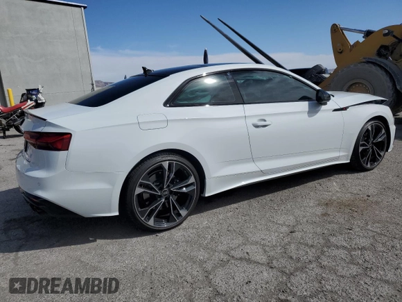 2024 Audi S5 Premium Plus with VIN WAUP4AF56RA011343, listed as a Copart auction lot 48170165 with 13,339 mi miles and Salvage Title. Bid and sale history available at DreamBid. Image 3.