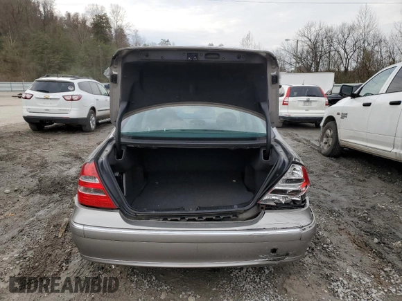 2003 Mercedes-Benz E 320 with VIN WDBUF65J23A297936, listed as a Copart auction lot 80877004 with 214,478 mi miles and Salvage Title. Bid and sale history available at DreamBid. Image 6.