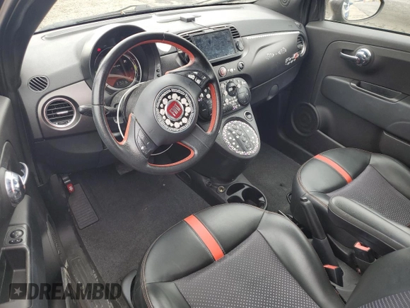 2014 FIAT 500e with VIN 3C3CFFGE7ET294608, listed as a Copart auction lot 52554225 with 67,857 mi miles and Salvage title. Bid and sale history available at DreamBid. Image 8.