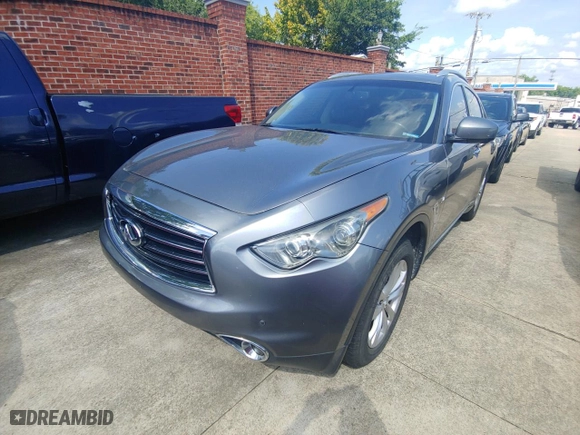 2015 Infiniti QX70 with VIN JN8CS1MW0FM482521, listed as a Copart auction lot 67861723 with 0 mi miles. Bid and sale history available at carsss.com. Image 2.