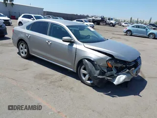 2013 Volkswagen Passat SE with VIN 1VWBP7A34DC092723, listed as a IAAI auction lot 42712436 with 164,115 mi miles and . Bid and sale history available at DreamBid. Image 1.