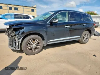 2019 Infiniti QX60 Luxe with VIN 5N1DL0MN9KC525893, listed as a Copart auction lot 63218895 with 106,280 mi miles and Salvage title. Bid and sale history available at DreamBid. Image 1.