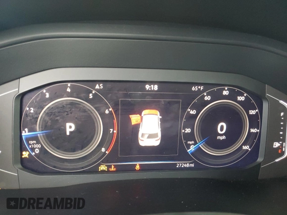 2022 Volkswagen Atlas SE with VIN 1V2JE2CA3NC227855, listed as a Copart auction lot 81473484 with 27,248 mi miles and Salvage title. Bid and sale history available at DreamBid. Image 9.