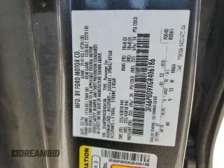2016 Ford Fusion Titanium with VIN 3FA6P0D9XGR406186, listed as a Copart auction lot 50601175 with 207,220 mi miles and Salvage title. Bid and sale history available at DreamBid. Image 13.
