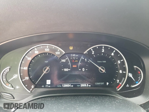 2018 BMW 5 Series 530i with VIN WBAJA5C53JG898430, listed as a Copart auction lot 54243195 with 129,854 mi miles and Salvage title. Bid and sale history available at DreamBid. Image 9.