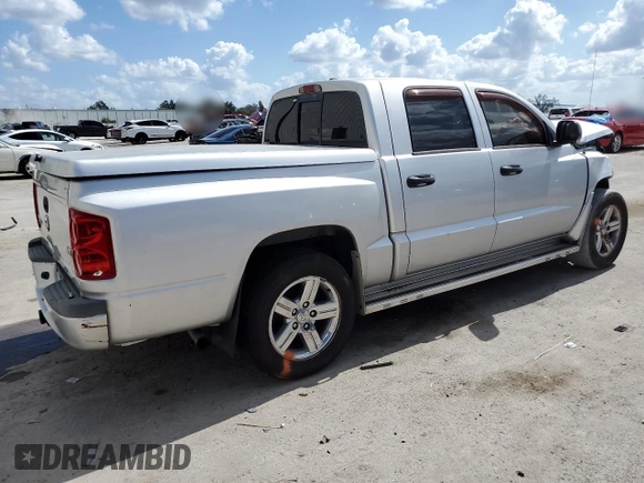 2007 Dodge Dakota SLT with VIN 1D7HE48J17S259061, listed as a Copart auction lot 76098974 with Not Provided miles and Non Repairable. Bid and sale history available at DreamBid. Image 3.