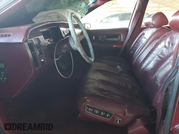 1993 Cadillac Fleetwood z VIN 1G6DW5270PR704750, wystawiony jako Copart lot #88751055 z przebiegiem Nie podano mil oraz Szkody całkowita. Historia ofert i sprzedaży dostępna na DreamBid. Obrazek 7.