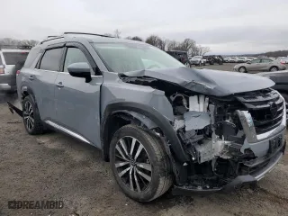 2023 Nissan Pathfinder Platinum with VIN 5N1DR3DJ0PC213191, listed as a Copart auction lot 84588164 with 25,430 mi miles and Salvage Title. Bid and sale history available at carsss.com. Image 4.
