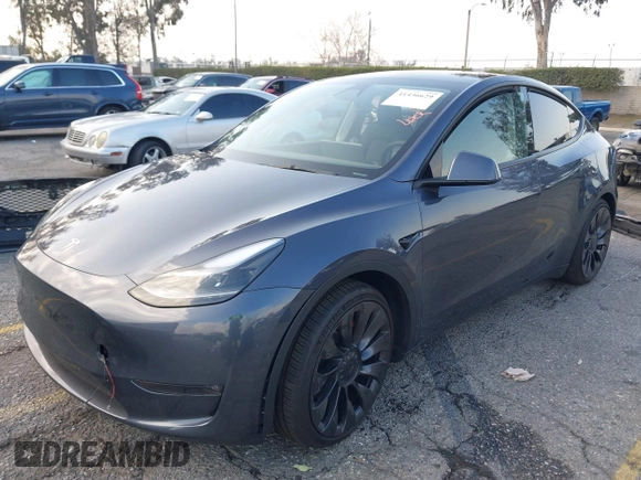 2023 Tesla Model Y Performance with VIN 7SAYGDEF6PF837174, listed as a IAAI auction lot 41436629 with 22,799 mi miles and . Bid and sale history available at DreamBid. Image 20.