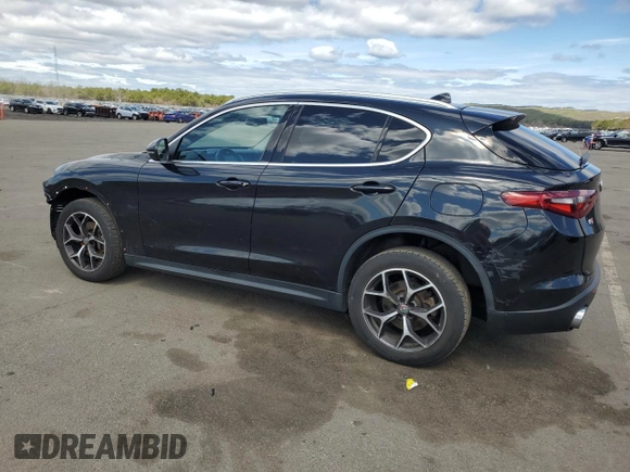 2019 Alfa Romeo Stelvio Ti with VIN ZASPAKBN1K7C67083, listed as a Copart auction lot 53003565 with 65,140 mi miles and Salvage title. Bid and sale history available at DreamBid. Image 2.