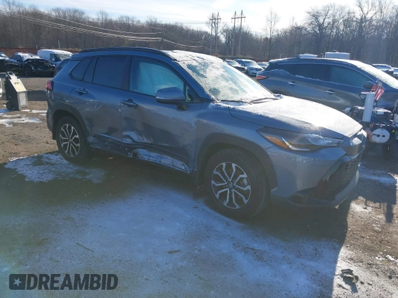 2023 Toyota Corolla Cross Hybrid S with VIN 7MUFBABG4PV003663, listed as a IAAI auction lot 41156179 with 39,987 mi miles and . Bid and sale history available at DreamBid. Image 1.