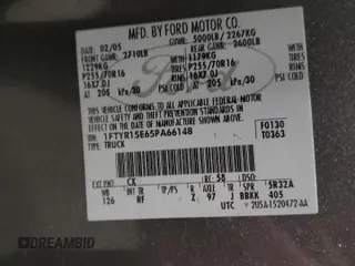 2005 Ford Ranger XL with VIN 1FTYR15E65PA66148, listed as a Copart auction lot 50739615 with 124,631 mi miles and Salvage Title. Bid and sale history available at DreamBid. Image 12.