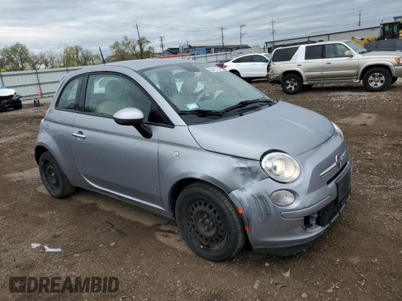 2015 FIAT 500 Pop with VIN 3C3CFFAR9FT541883, listed as a Copart auction lot 55411125 with 86,583 mi miles and Salvage title. Bid and sale history available at DreamBid. Image 4.
