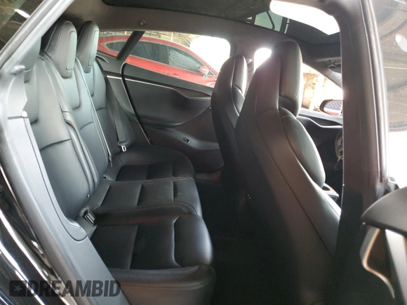 2018 Tesla Model S 75D with VIN 5YJSA1E27JF264759, listed as a Copart auction lot 59610855 with 104,375 mi miles and Salvage title. Bid and sale history available at DreamBid. Image 10.