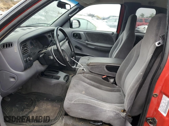 1998 Dodge Dakota SLT with VIN 1B7GG22X1WS598712, listed as a Copart auction lot 76095004 with 196,012 mi miles and Salvage Title. Bid and sale history available at carsss.com. Image 7.