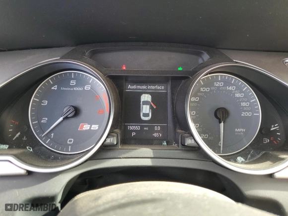 2011 Audi S5 Prestige with VIN WAUVVAFR1BA009450, listed as a Copart auction lot 81545854 with 150,553 mi miles and Salvage Title. Bid and sale history available at carsss.com. Image 9.