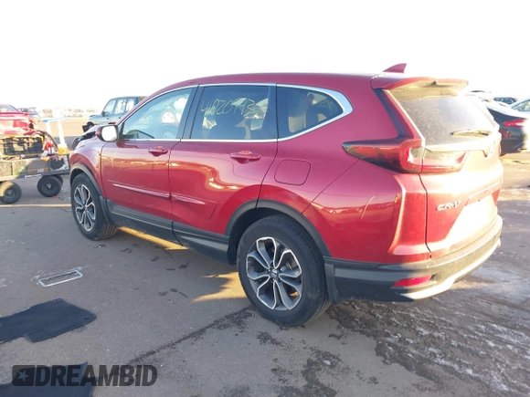 2020 Honda CR-V EX with VIN 2HKRW2H52LH603895, listed as a IAAI auction lot 41020943 with 216,688 mi miles. Bid and sale history available at carsss.com. Image 3.
