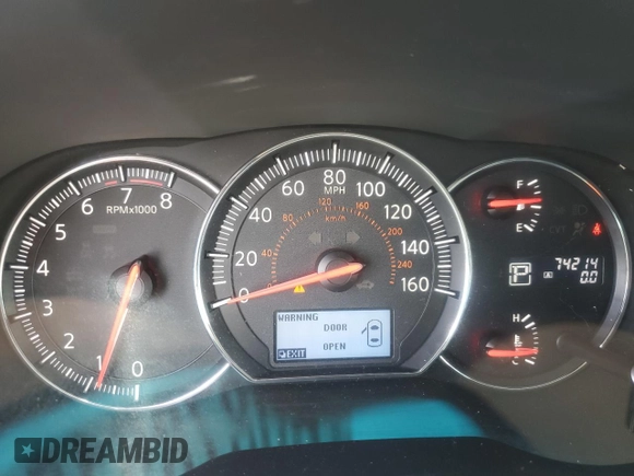 2012 Nissan Maxima SV with VIN 1N4AA5AP4CC841371, listed as a Copart auction lot 60878515 with 74,214 mi miles and Salvage title. Bid and sale history available at DreamBid. Image 9.