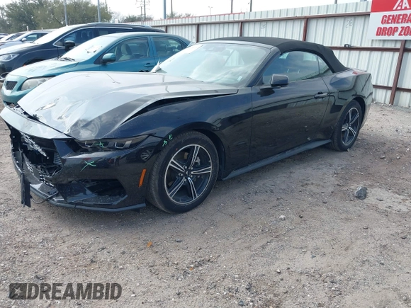2025 Ford Mustang EcoBoost with VIN 1FAGP8UH9S5105110, listed as a IAAI auction lot 41808310 with 3,703 mi miles. Bid and sale history available at carsss.com. Image 2.