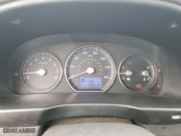 2010 Hyundai Santa Fe GLS with VIN 5NMSG3AB2AH414453, listed as a Copart auction lot 51535465 with 118,953 mi miles and Salvage Title. Bid and sale history available at carsss.com. Image 9.