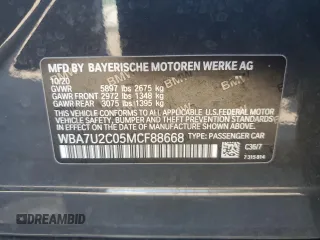 2021 BMW 7 Series 750i xDrive with VIN WBA7U2C05MCF88668, listed as a Copart auction lot 73256303 with 0 mi miles. Bid and sale history available at carsss.com. Image 13.