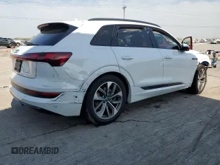2021 Audi e-tron Premium Plus with VIN WA1LAAGE1MB004760, listed as a Copart auction lot 52986445 with 33,391 mi miles and Salvage Title. Bid and sale history available at carsss.com. Image 3.