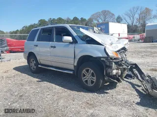 2005 Honda Pilot EX-L with RES with VIN 5FNYF18655B001847, listed as a IAAI auction lot 41874878 with 1 mi miles. Bid and sale history available at carsss.com. Image 1.