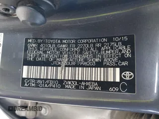 2015 Toyota Prius Four with VIN JTDKN3DUXF1998203, listed as a IAAI auction lot 41816444 with 99,839 mi miles. Bid and sale history available at carsss.com. Image 9.
