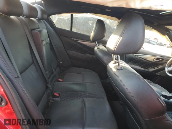 2020 Infiniti Q50 Red Sport 400 with VIN JN1FV7AP5LM630421, listed as a Copart auction lot 46098215 with Not provided miles and Salvage title. Bid and sale history available at DreamBid. Image 11.