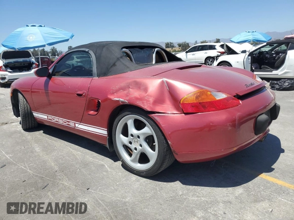 2001 Porsche Boxster with VIN WP0CA29851U623400, listed as a Copart auction lot 62940895 with 102,734 mi miles and Salvage title. Bid and sale history available at DreamBid. Image 2.
