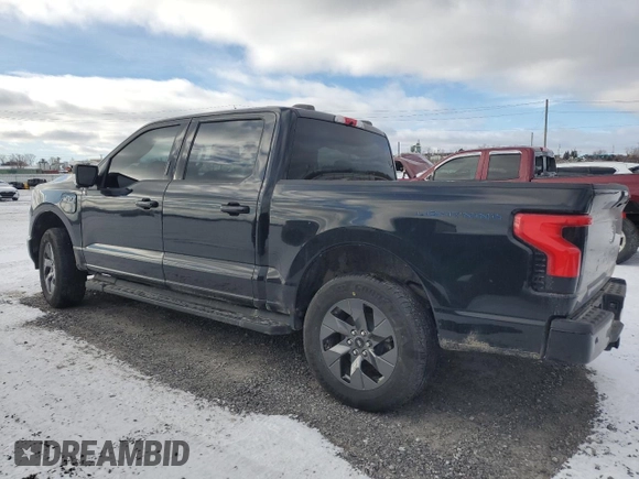 2024 Ford F-150 Lightning Flash with VIN 1FT6W3L76RWG12085, listed as a Copart auction lot 87181614 with 17,444 mi miles and Salvage title. Bid and sale history available at DreamBid. Image 2.