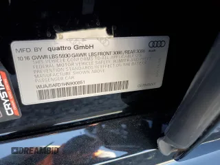 2017 Audi S8 z VIN WUAJ5AFD1HN900851, wystawiony jako Copart lot #72397763 z przebiegiem 51 032 mil mil oraz . Historia ofert i sprzedaży dostępna na DreamBid. Obrazek 12.