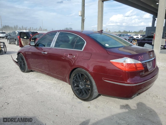 2010 Hyundai Genesis with VIN KMHGC4DE9AU076860, listed as a Copart auction lot 47982415 with 277,505 mi miles and Salvage Title. Bid and sale history available at carsss.com. Image 2.