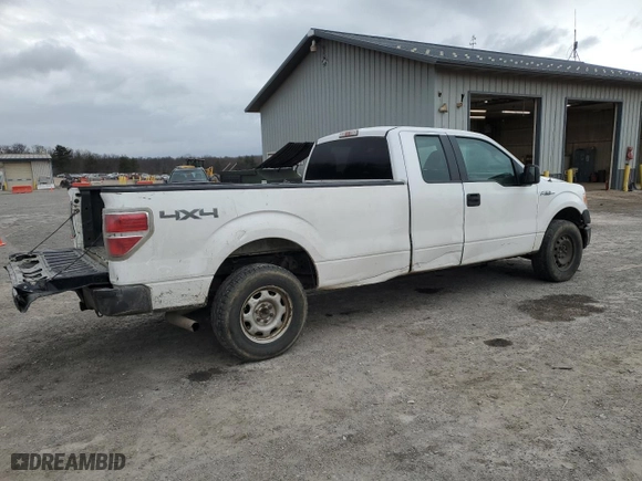 2014 Ford F-150 XL with VIN 1FTFX1EF7EKE45677, listed as a Copart auction lot 47752295 with 376,541 mi miles and Salvage Title. Bid and sale history available at carsss.com. Image 3.