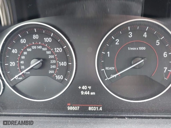 2014 BMW 3 Series 335i xDrive with VIN WBA3B9G57ENR92206, listed as a IAAI auction lot 41649706 with 98,607 mi miles. Bid and sale history available at carsss.com. Image 7.