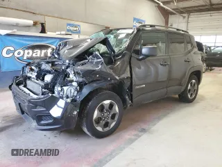 2018 Jeep Renegade Sport with VIN ZACCJBAB5JPG99448, listed as a Copart auction lot 48458525 with 62,331 mi miles and Salvage Title. Bid and sale history available at DreamBid. Image 1.